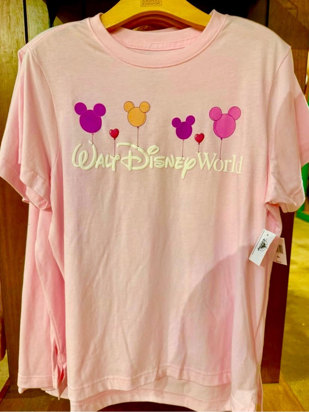 Disney 2026 Valentine’s Pink Short Sleeve Balloon Mickey & Friends T-Shirt - NWT